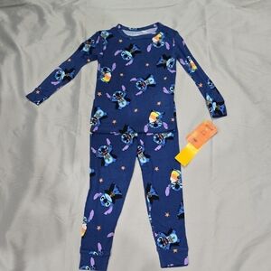 Blue Stitch Pajama Set - 4T
